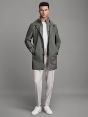 Verde - Chaqueta con aplicación de cuello alzado desmontable Perrin de Reiss - Imagen 1 de 6
