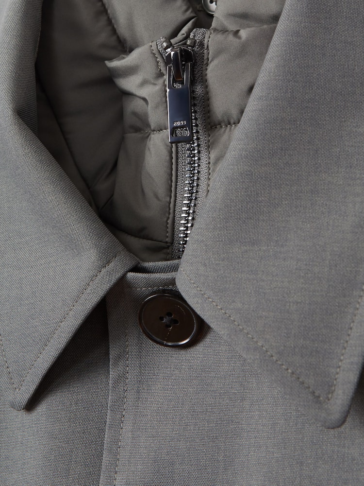 Verde - Chaqueta con aplicación de cuello alzado desmontable Perrin de Reiss - Imagen 6 de 6