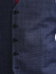 Ted Baker Tailoring Blue Chelia Slim Fit Check Waistcoat - Image 3 of 3