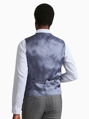 Ted Baker Tailoring Grey Miken Slim Fit Check Waistcoat - Image 2 of 4