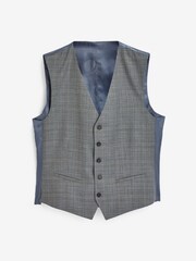 Ted Baker Tailoring Grey Miken Slim Fit Check Waistcoat - Image 4 of 4