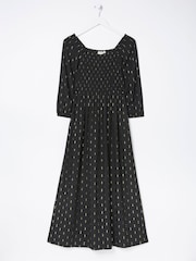 FatFace Black Chrome Adele Midi Dress - Image 5 of 5