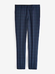 Ted Baker Tailoring Slim Fit Blue Munro Wine Check Trousers - Image 4 of 4