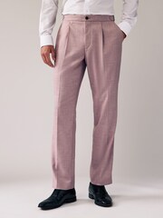 Pink Textured Side Adjuster Trousers - Image 1 of 1