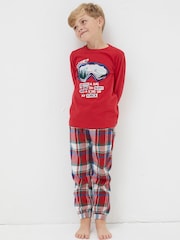 FatFace Red Family Check Pyjama Set - Image 1 of 4