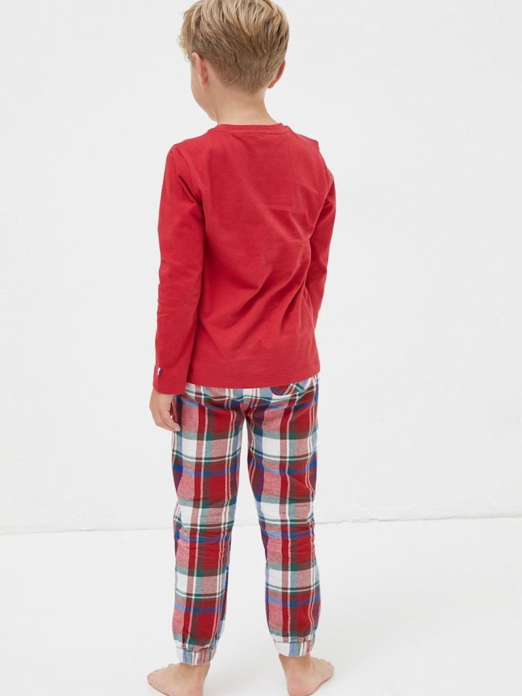 FatFace Red Family Check Pyjama Set - Image 2 of 4