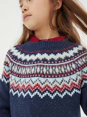 Pull ras du cou FatFace en maille Fairisle - Image 3 of 4
