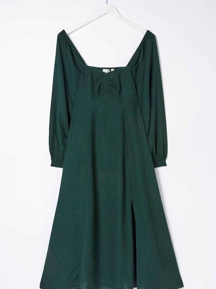 FatFace Green Tessa Midi Dress - Image 6 of 6