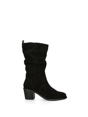 Carvela Secil Scrunched Black Boots - Image 1 of 3