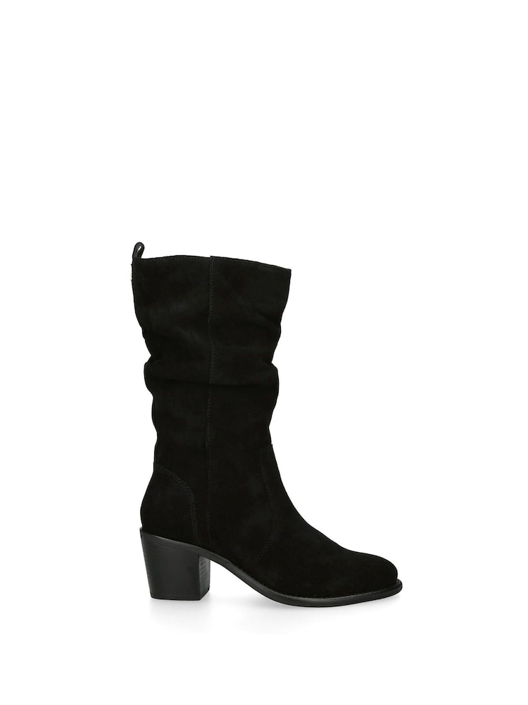 Carvela Secil Scrunched Black Boots - Image 1 of 3