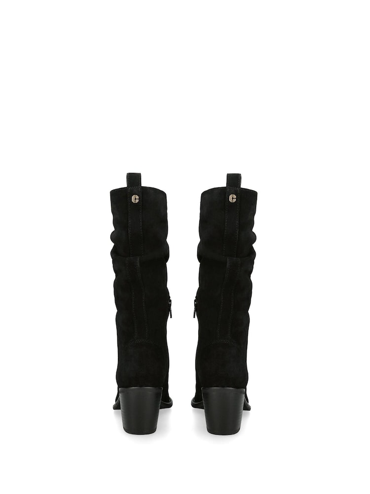 Carvela Secil Scrunched Black Boots - Image 3 of 3