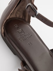 Chocolate Brown Forever Comfort® Strappy Midi Sandals - Image 10 of 12