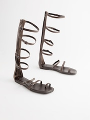 Chocolate Brown Forever Comfort® Strappy Midi Sandals - Image 6 of 12