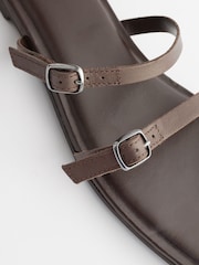Chocolate Brown Forever Comfort® Strappy Midi Sandals - Image 9 of 12