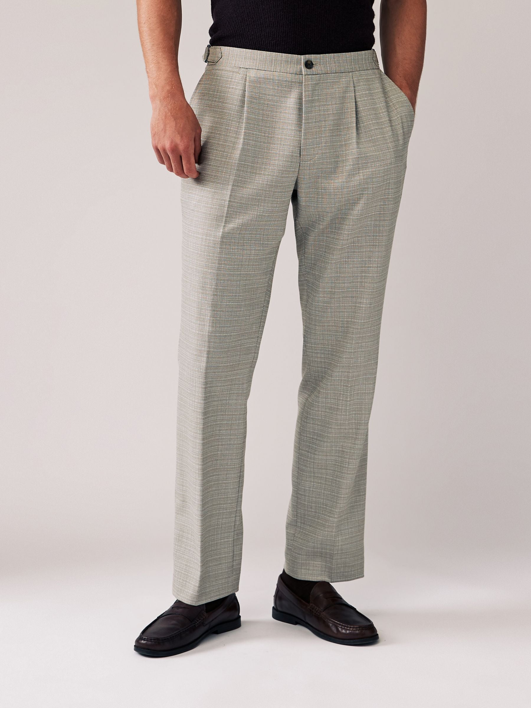 Buy Stone Textured Side Adjuster Trousers from Next Netherlands