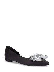 Carvela Regal Bow Flat Black Shoes - Image 2 of 4