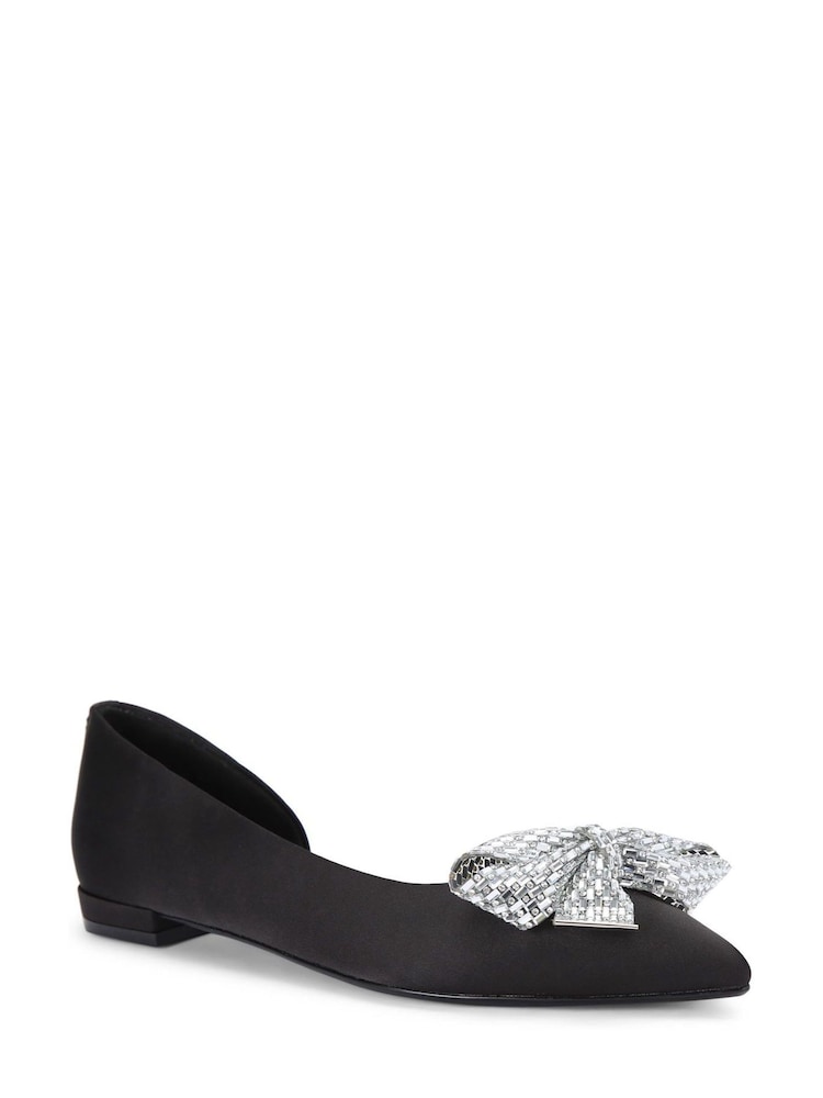 Carvela Regal Bow Flat Black Shoes - Image 2 of 4
