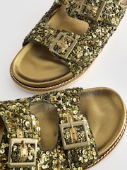 Khaki Green Forever Comfort® Sequin Footbed Sandals - Image 4 of 6