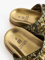 Khaki Green Forever Comfort® Sequin Footbed Sandals - Image 6 of 6