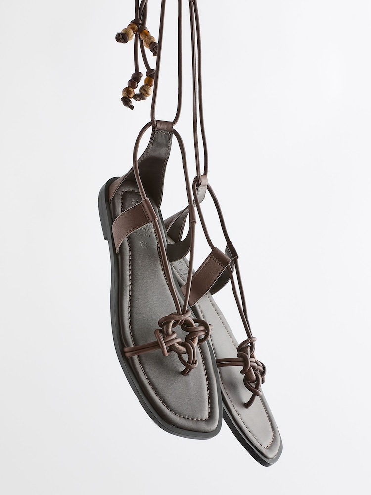 Schokoladenbraun - Forever Comfort® Riemchensandalen mit Holzring - Bild 5 von 5 Schokoladenbraun - Forever Comfort® Riemchensandalen mit Holzring - Bild 5 von 5