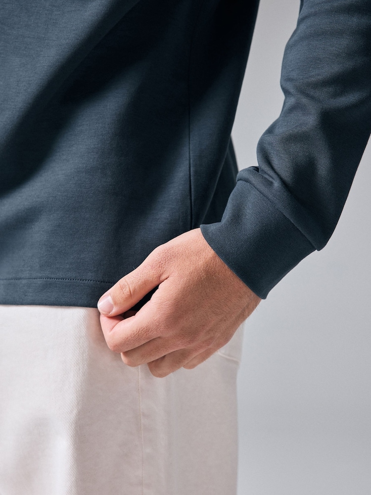 Grey Soft Touch Long Sleeve Turtle Neck T-Shirt - Image 4 of 8