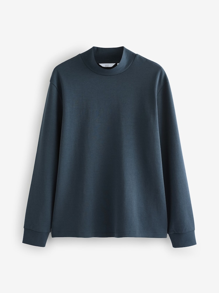 Grey Soft Touch Long Sleeve Turtle Neck T-Shirt - Image 6 of 8