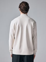 Cream Soft Touch Long Sleeve Turtle Neck T-Shirt - Image 3 of 8