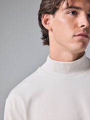 Cream Soft Touch Long Sleeve Turtle Neck T-Shirt - Image 5 of 8