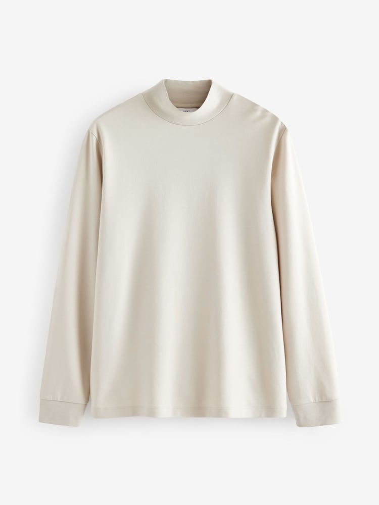Cream Soft Touch Long Sleeve Turtle Neck T-Shirt - Image 6 of 8