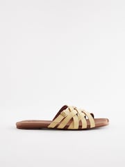 Light Yellow Regular/Wide Fit Forever Comfort® Cross Strap Mules - Image 2 of 5