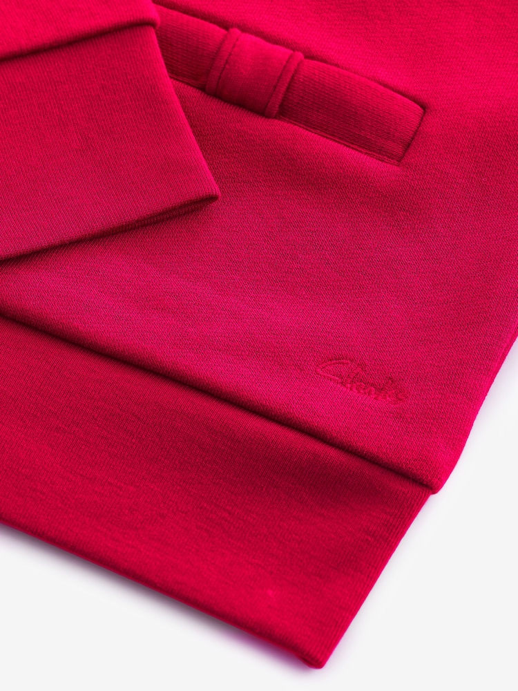 Clarks Red Girls Bow Sweat School Cardigan - Image 4 of 4