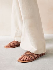 Rose Gold Standard/Wide Fit Forever Comfort® Beaded Slingback Sandals - Image 3 of 10