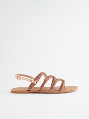 Rose Gold Standard/Wide Fit Forever Comfort® Beaded Slingback Sandals - Image 5 of 10