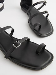 Black Forever Comfort® Strappy Ankle Sandals - Image 8 of 10