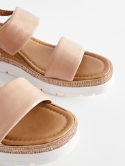 Nude Extra Wide Fit Forever Comfort® Leather Sport Bling Wedges - Image 6 of 8