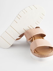 Nude Extra Wide Fit Forever Comfort® Leather Sport Bling Wedges - Image 7 of 8