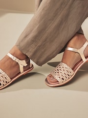 Champagne Gold Forever Comfort® Weave Sandals - Image 2 of 7