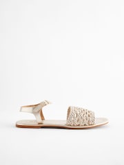 Champagne Gold Forever Comfort® Weave Sandals - Image 3 of 7