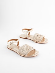 Champagne Gold Forever Comfort® Weave Sandals - Image 4 of 7