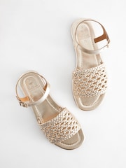 Champagne Gold Forever Comfort® Weave Sandals - Image 5 of 7