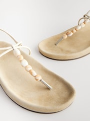 Neutral Forever Comfort® Beaded Toe Post Sandals - Image 7 of 8