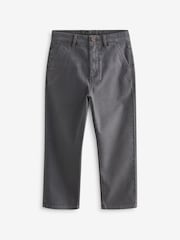 Charcoal Grey Loose Fit Chino Trousers (3-16yrs) - Image 4 of 6
