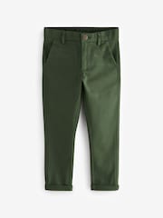 Dark Green Skinny Fit Stretch Chino Trousers (3-16yrs) - Image 1 of 3