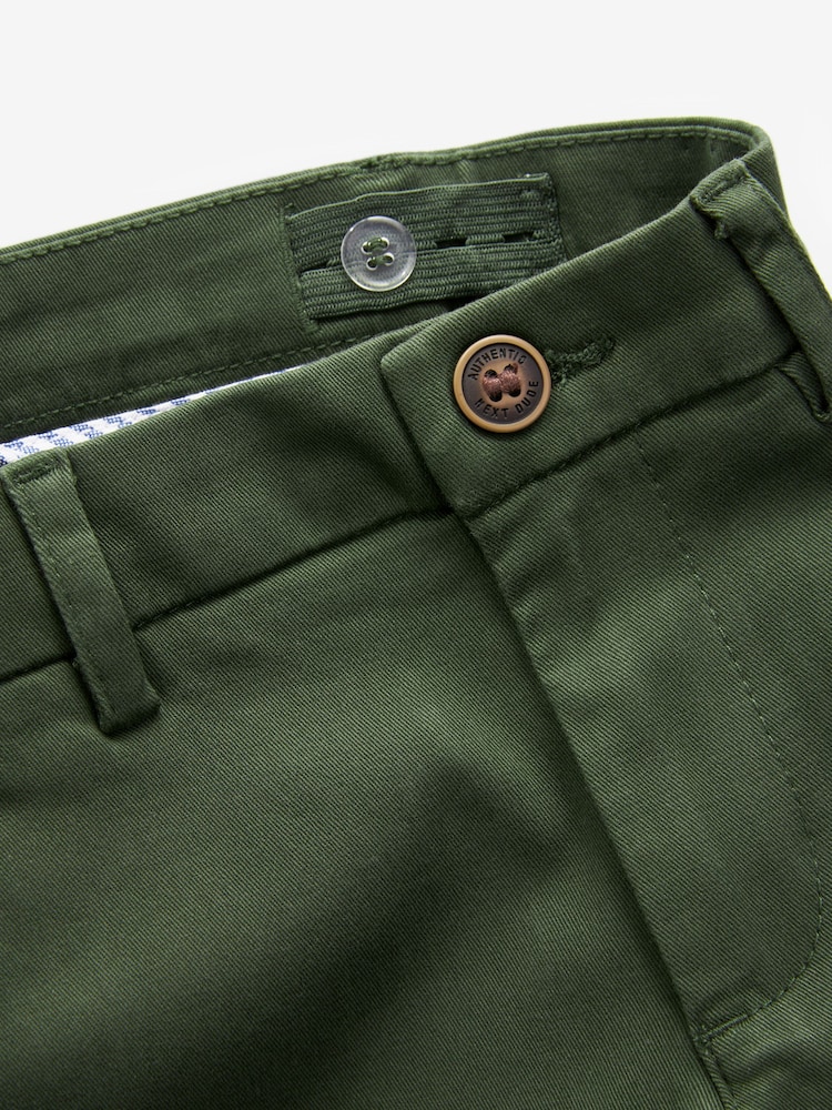 Dark Green Skinny Fit Stretch Chino Trousers (3-16yrs) - Image 3 of 3