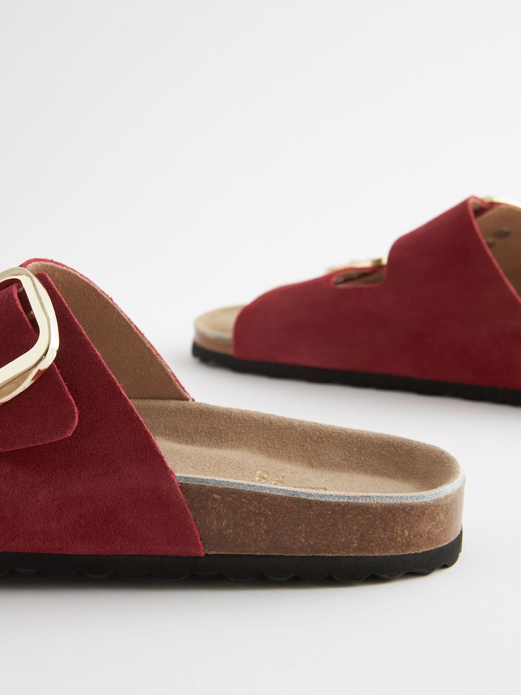 Red Forever Comfort® Leather Double Strap Footbed Sandals - Image 6 of 6 Red Forever Comfort® Leather Double Strap Footbed Sandals - Image 6 of 6