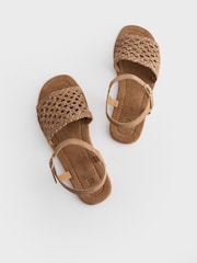 Tan Brown Forever Comfort® Weave Sandals - Image 5 of 6