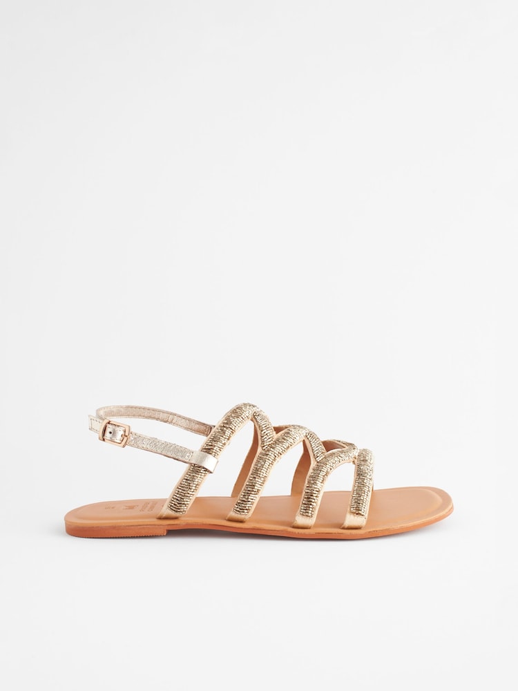 Gold Standard/Wide Fit Forever Comfort® Beaded Slingback Sandals - Image 2 of 7