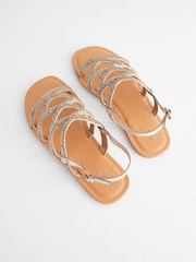 Gold Standard/Wide Fit Forever Comfort® Beaded Slingback Sandals - Image 3 of 7