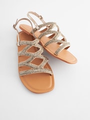 Gold Standard/Wide Fit Forever Comfort® Beaded Slingback Sandals - Image 4 of 7