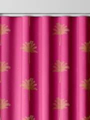 Sara Miller Pink Small Palm Made to Measure 100% Cotton Curtains - Image 8 of 9